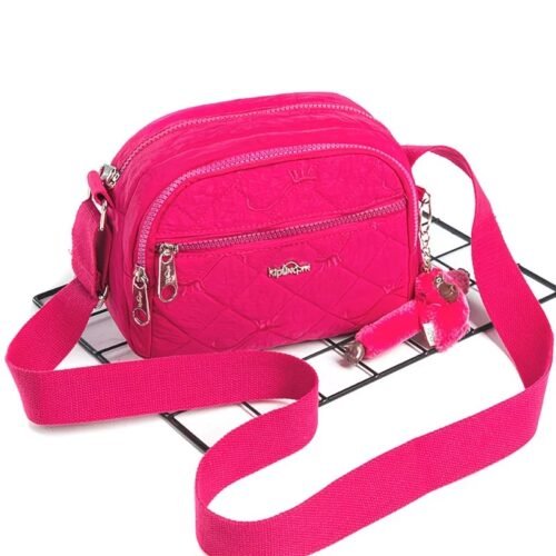 cute small messenger bag with zipper on front