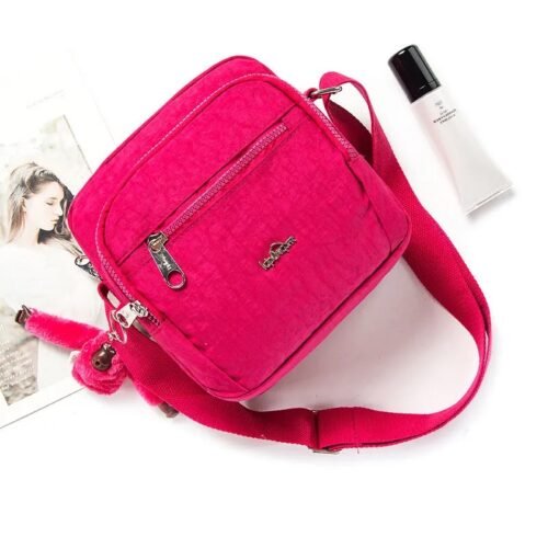 cute small messenger bag with zipper on front